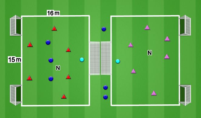 Football/Soccer Session Plan Drill (Colour): 7v3+GK High Intensity Pressing Exercise