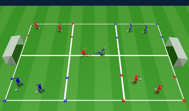 Football/Soccer Session Plan Drill (Colour): Dribbling & RWB Skill