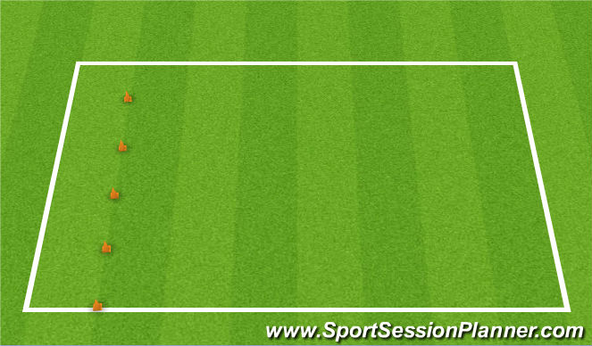 Football/Soccer Session Plan Drill (Colour): III. Shuttle Cones