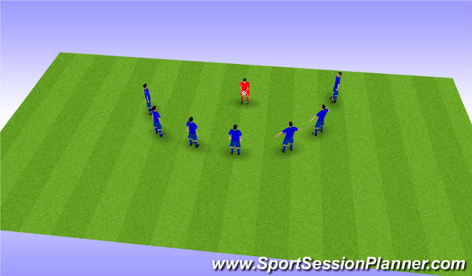 Football/Soccer Session Plan Drill (Colour): リアクションゲーム②