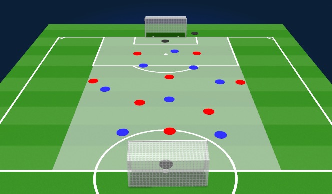 Football/Soccer Session Plan Drill (Colour): Normal game 9v9