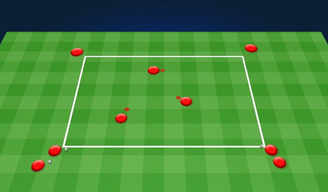 Football/Soccer Session Plan Drill (Colour): 9 Man Passing Drill. Ćwiczenie z podaniem dla 