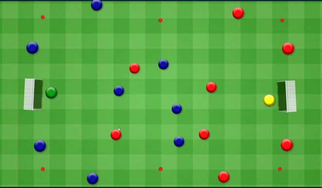 Football/Soccer Session Plan Drill (Colour): Interval game 4v4+4. Gra interwałowa z bokami.