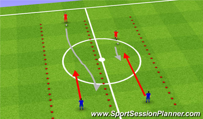 Football/Soccer Session Plan Drill (Colour): Technical