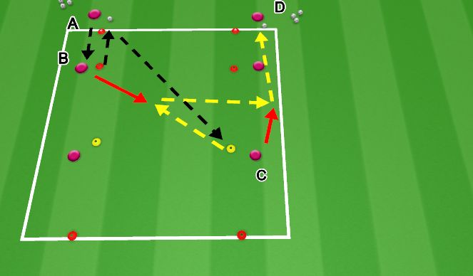 Football/Soccer Session Plan Drill (Colour): Short and Long Passing