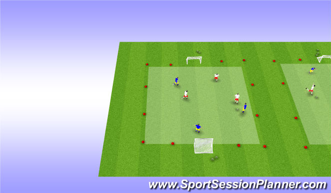 Football/Soccer Session Plan Drill (Colour): Small-Sided Games Tournament 3v3