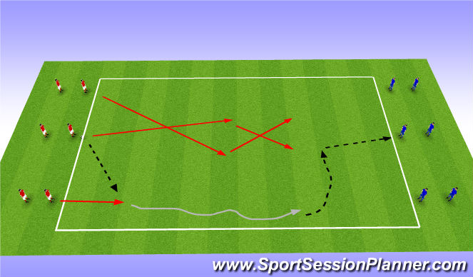 Football/Soccer Session Plan Drill (Colour): Warm-up