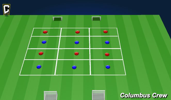 Football/Soccer Session Plan Drill (Colour): 2. SSG - Step/ Slide