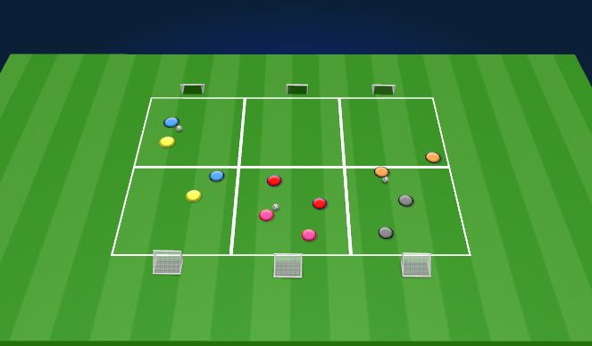 Football/Soccer Session Plan Drill (Colour): 2v2/3v3 Mini World Cup