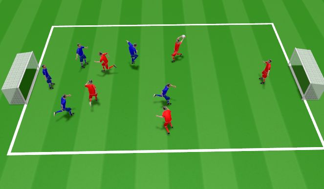 Football/Soccer Session Plan Drill (Colour): Spilldel 1