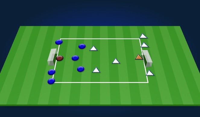 Football/Soccer Session Plan Drill (Colour): 3v3 transition 