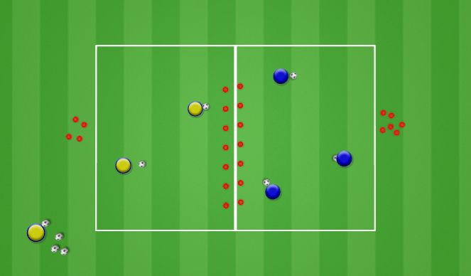 Football/Soccer Session Plan Drill (Colour): CONE COLLECTORS - DRIBBLING