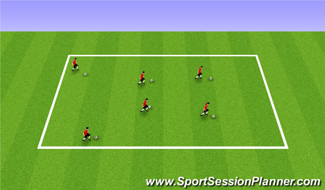 Football/Soccer Session Plan Drill (Colour): Skill of the Day