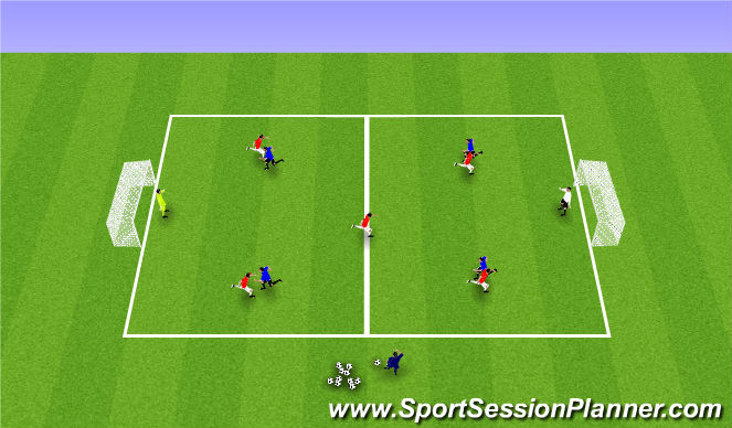 Football/Soccer Session Plan Drill (Colour): 5v4 Counter-Pressing Game