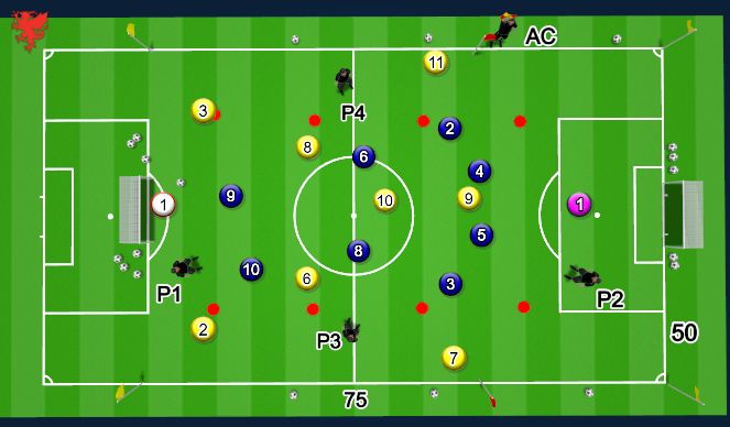 Football/Soccer Session Plan Drill (Colour): SSG