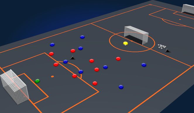 Football/Soccer Session Plan Drill (Colour): Animation 2