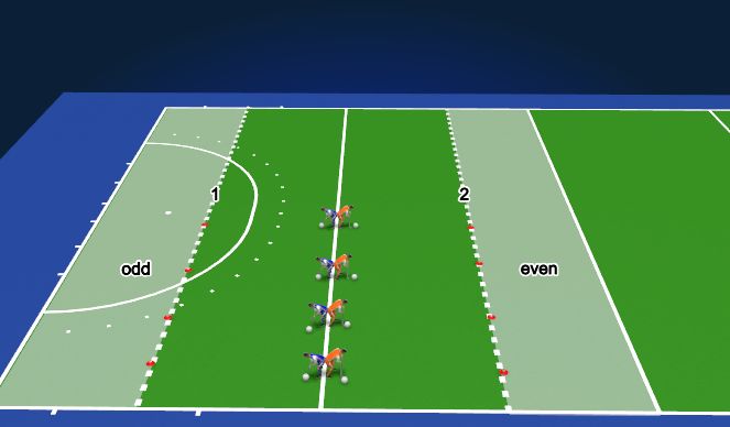 Hockey Session Plan Drill (Colour): Catch me if you canFruits & Vegetables (Foundation)