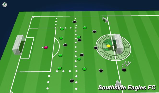 Football/Soccer Session Plan Drill (Colour): Training Game - 8v8