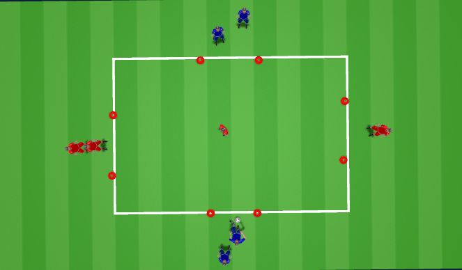 Football/Soccer Session Plan Drill (Colour): 1v1 & Pass