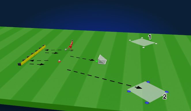 Football/Soccer Session Plan Drill (Colour): Short to Long Passing Drill
