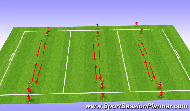 Football/Soccer Session Plan Drill (Colour): Skill development