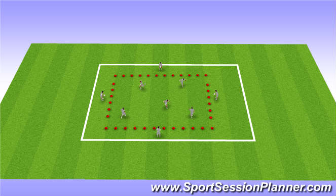 Football/Soccer Session Plan Drill (Colour): Warm Up