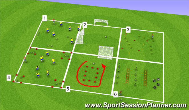 Football/Soccer Session Plan Drill (Colour): Wee KIckers session II