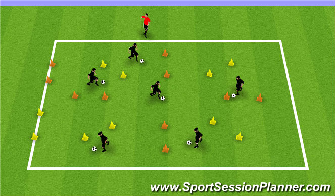 Football/Soccer Session Plan Drill (Colour): Moves