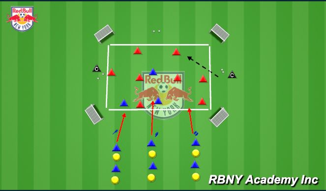 Football/Soccer Session Plan Drill (Colour): 8v3 - Pressing Game 