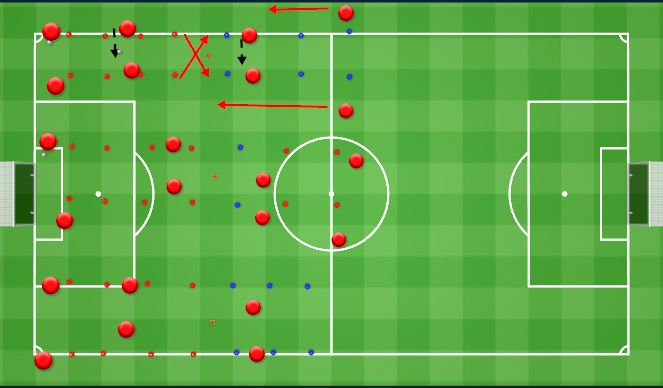 Football/Soccer Session Plan Drill (Colour): Ball Mastery - Warm up 