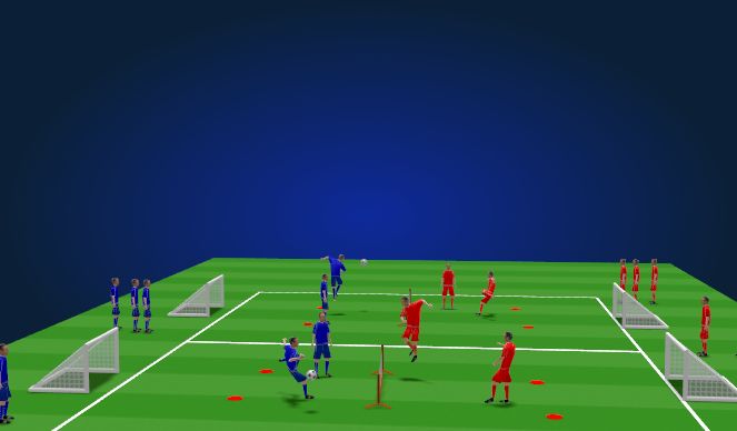 Football/Soccer Session Plan Drill (Colour): Football Tennis