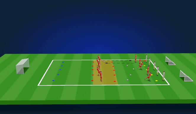 Football/Soccer Session Plan Drill (Colour): Extended Passing