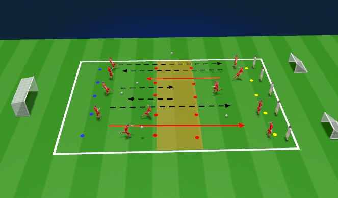 Football/Soccer Session Plan Drill (Colour): Short & Long Passing