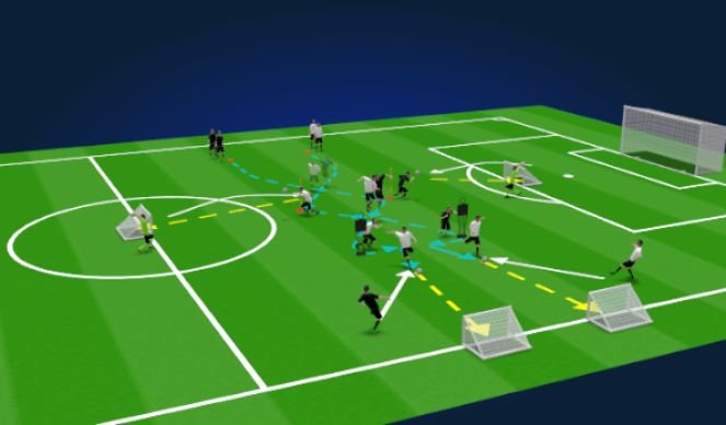 Football/Soccer Session Plan Drill (Colour): Desenho geral - Exercicio