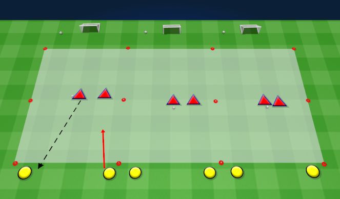 Football/Soccer Session Plan Drill (Colour): Progression 1