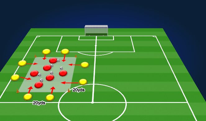 Football/Soccer Session Plan Drill (Colour): Warm Up