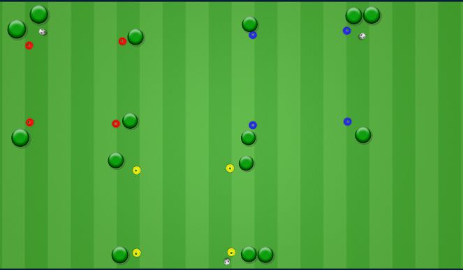 Football/Soccer Session Plan Drill (Colour): Passing Squares