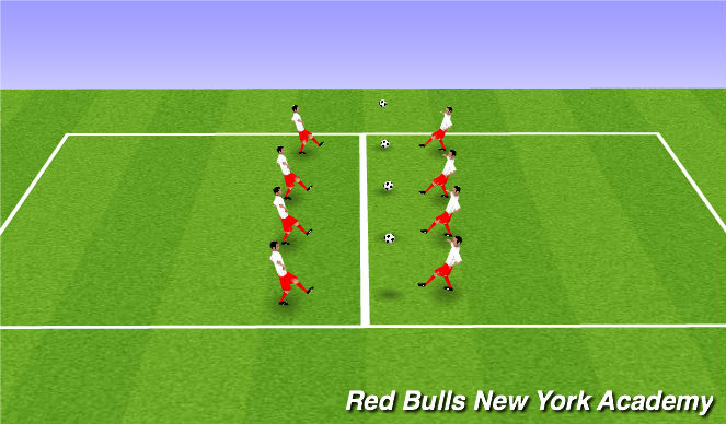 Football/Soccer Session Plan Drill (Colour): Warm up- Group juggling