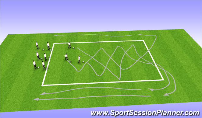 Football/Soccer Session Plan Drill (Colour): Skills Corridor