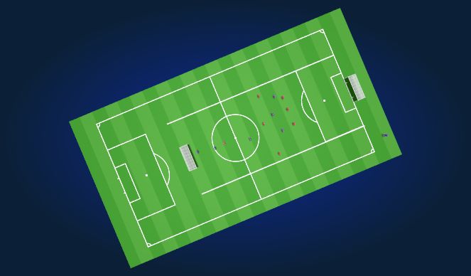 Football/Soccer Session Plan Drill (Colour): Spelövning - omställning