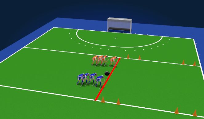 Hockey Session Plan Drill (Colour): Oefening 4