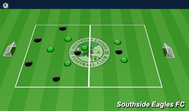 Football/Soccer Session Plan Drill (Colour): Game 2 - 5v4 Game