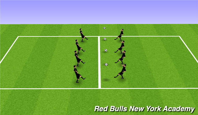 Football/Soccer Session Plan Drill (Colour): Warm up- Group juggling