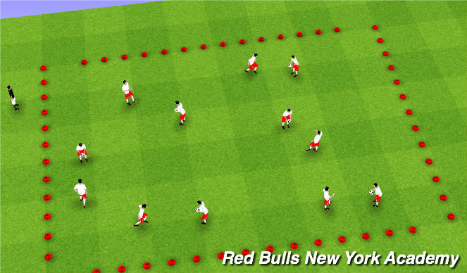 Football/Soccer Session Plan Drill (Colour): Juggling Warm-Up