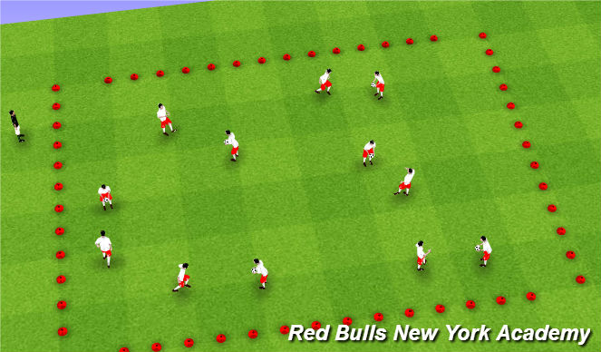 Football/Soccer Session Plan Drill (Colour): Juggling Warm-Up
