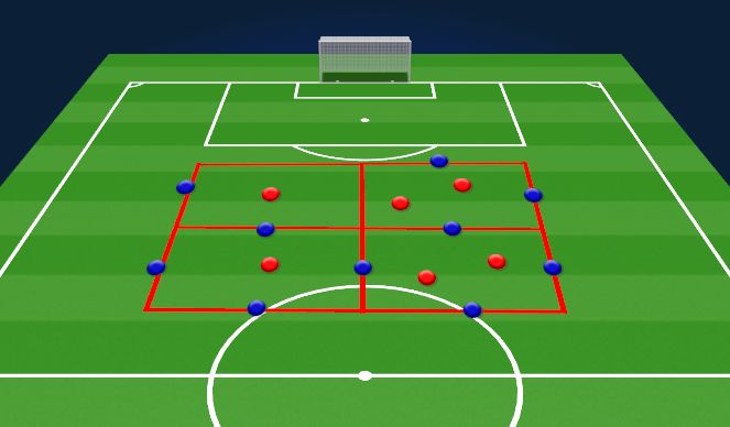 Football/Soccer Session Plan Drill (Colour): Rondo Squares