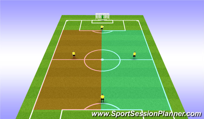 Football/Soccer Session Plan Drill (Colour): Midfielder