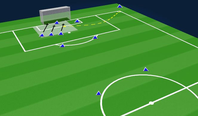 Football/Soccer Session Plan Drill (Colour): Set Play Strategy