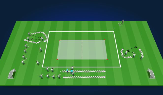 Football/Soccer Session Plan Drill (Colour): Warm Up & Circuit - Isolated training
