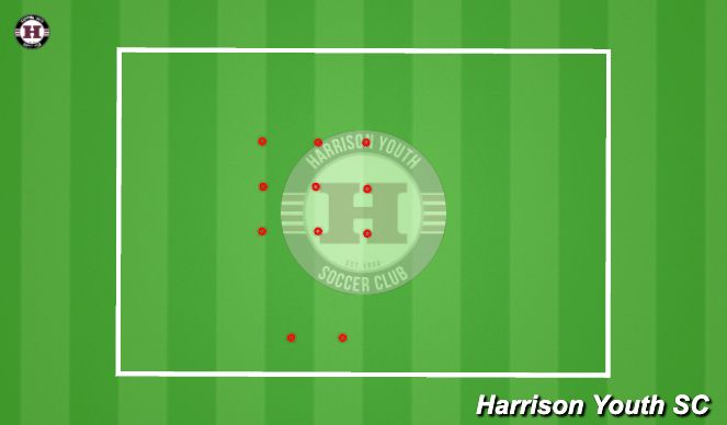 Football/Soccer Session Plan Drill (Colour): Tic Tac Toe